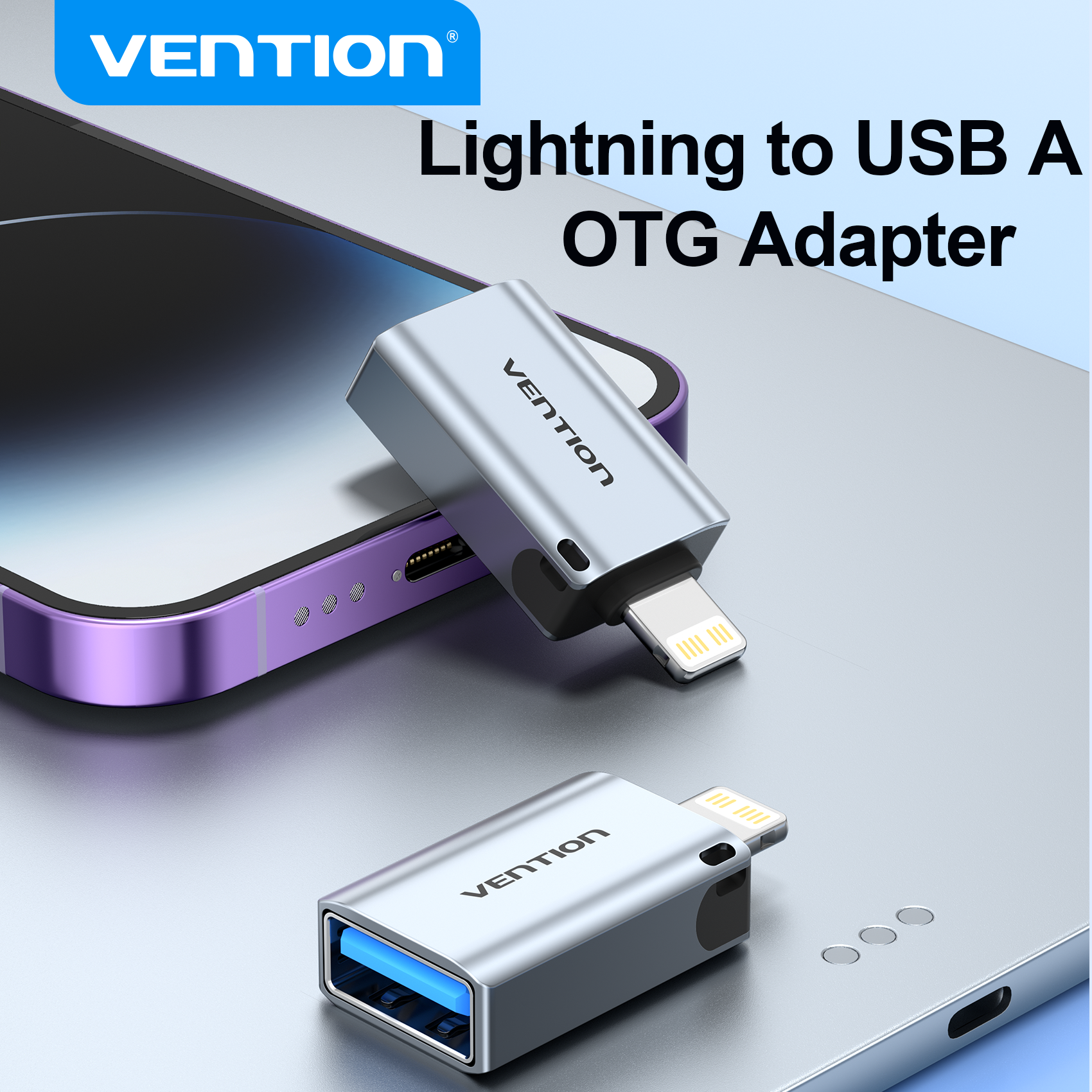 Vention Lighting OTG Adapter Lighting Male to USB