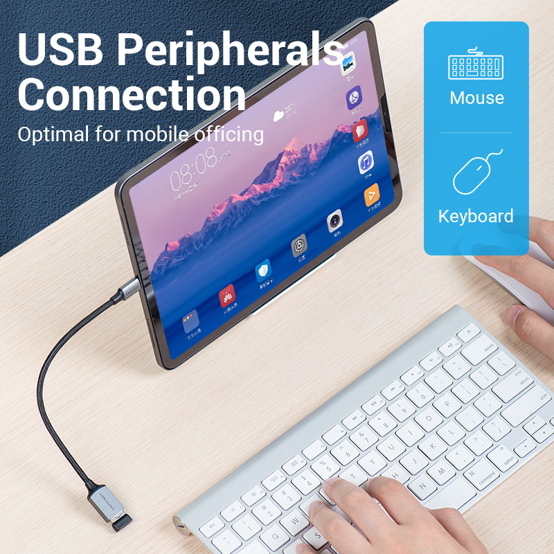 Vention USB C OTG Adapter USB A to Type C