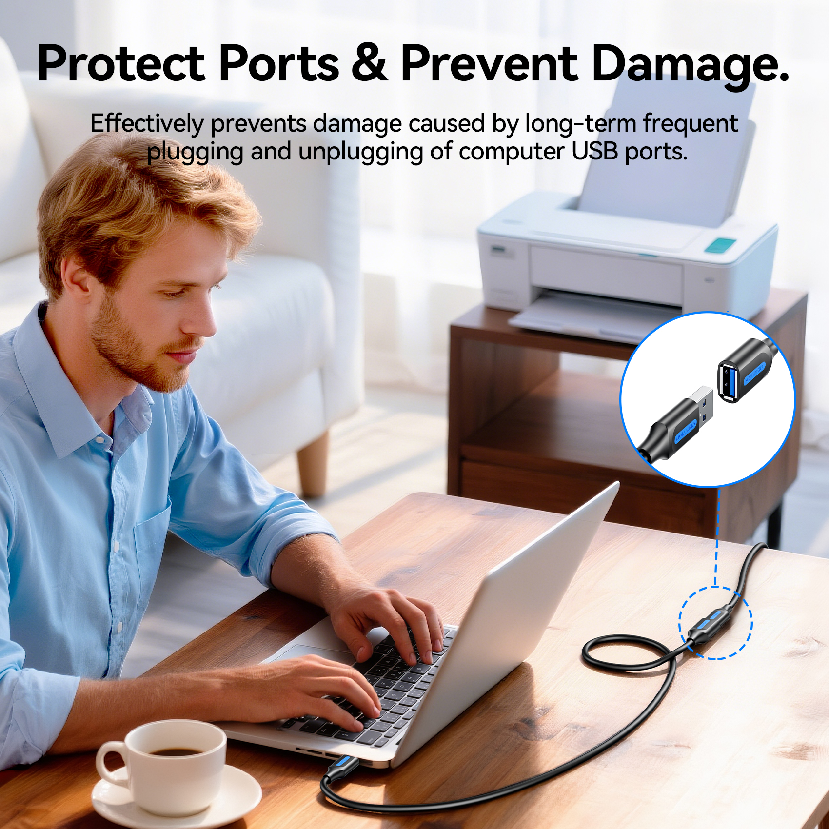 Vention 10Gbps USB Extension Cable USB 3.0 3.2 Data