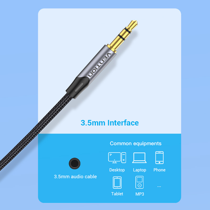 Vention RCA-kabel 3,5 mm naar 2RCA-splitter