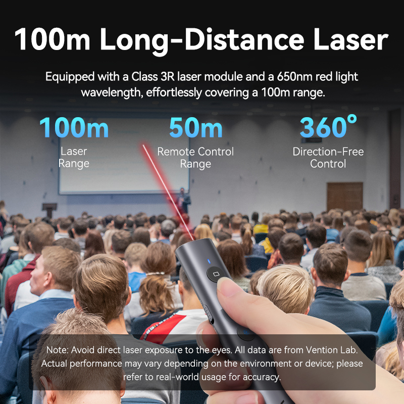 Bezdrátové laserové ukazovátko Vention 100m 2,4 GHz