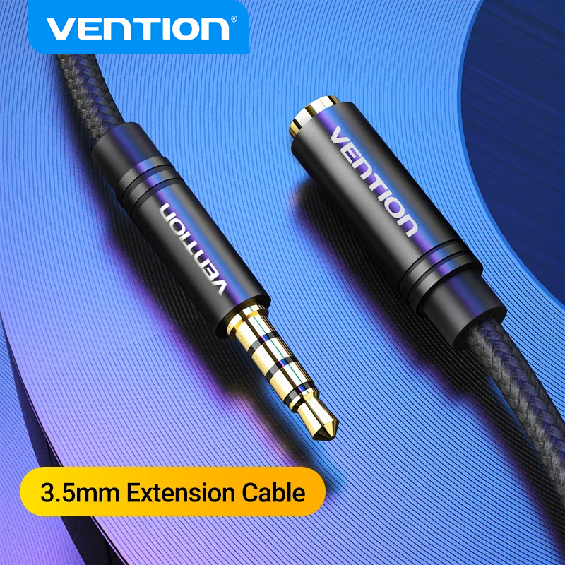 Vention Jack 3.5 Aux Extension Cable for Car Laptop
