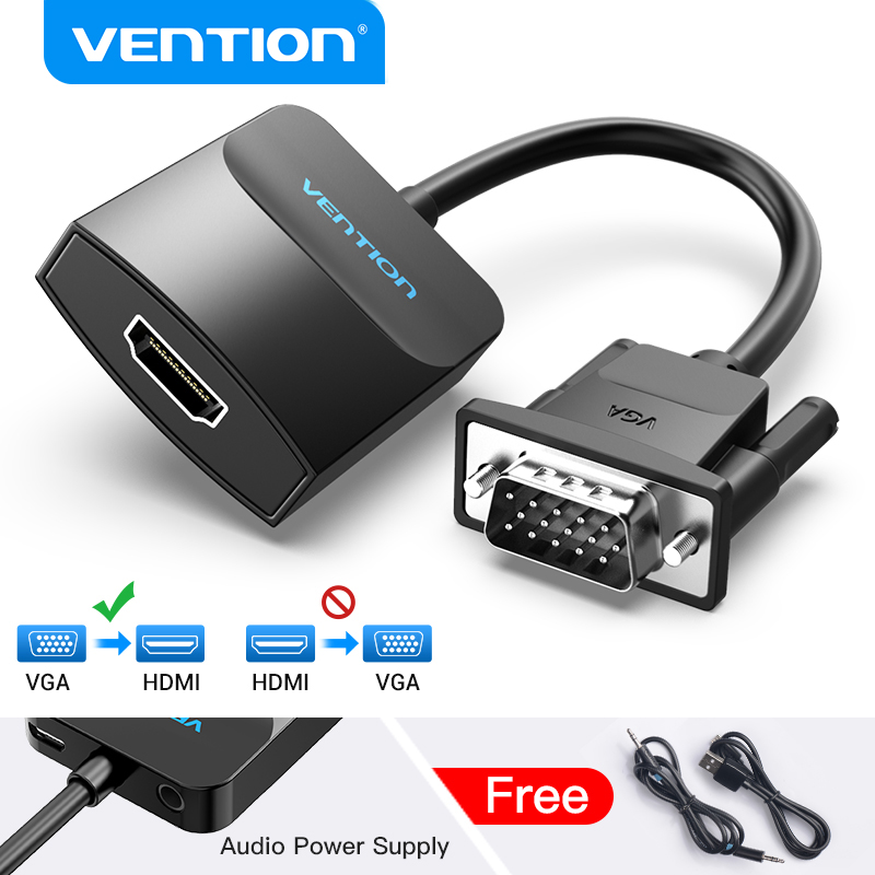 Vention VGA to HDMI Adapter 1080P VGA Male to HDMI