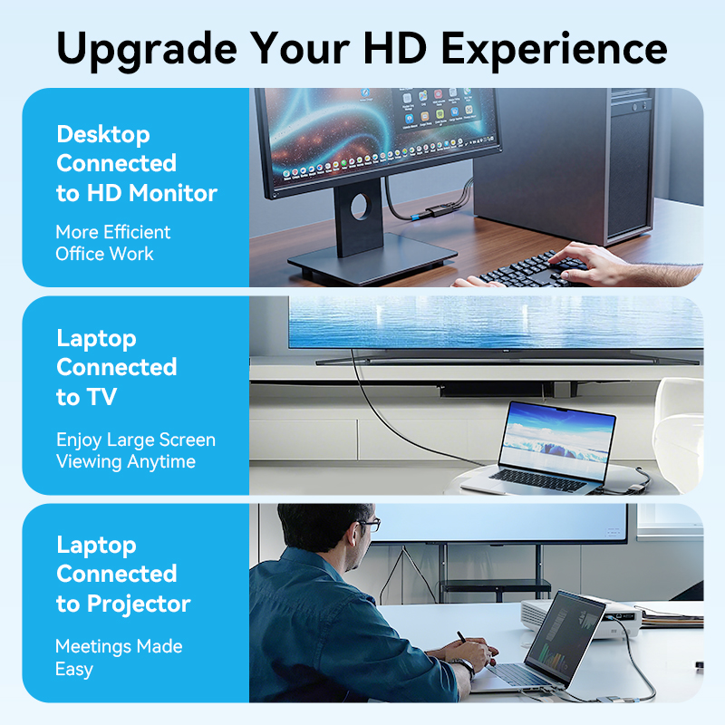 Vention VGA - HDMI adapter 1080P VGA dugasz - HDMI