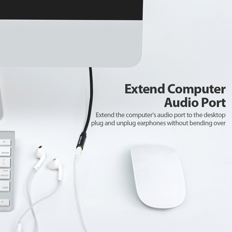 Vention Jack 3.5 Aux Extension Cable for Car Laptop
