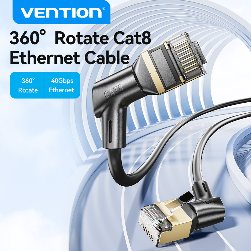 Vention CAT8 Ethernet-Kabel 40 Gbit/s 2000 MHz 360 Grad