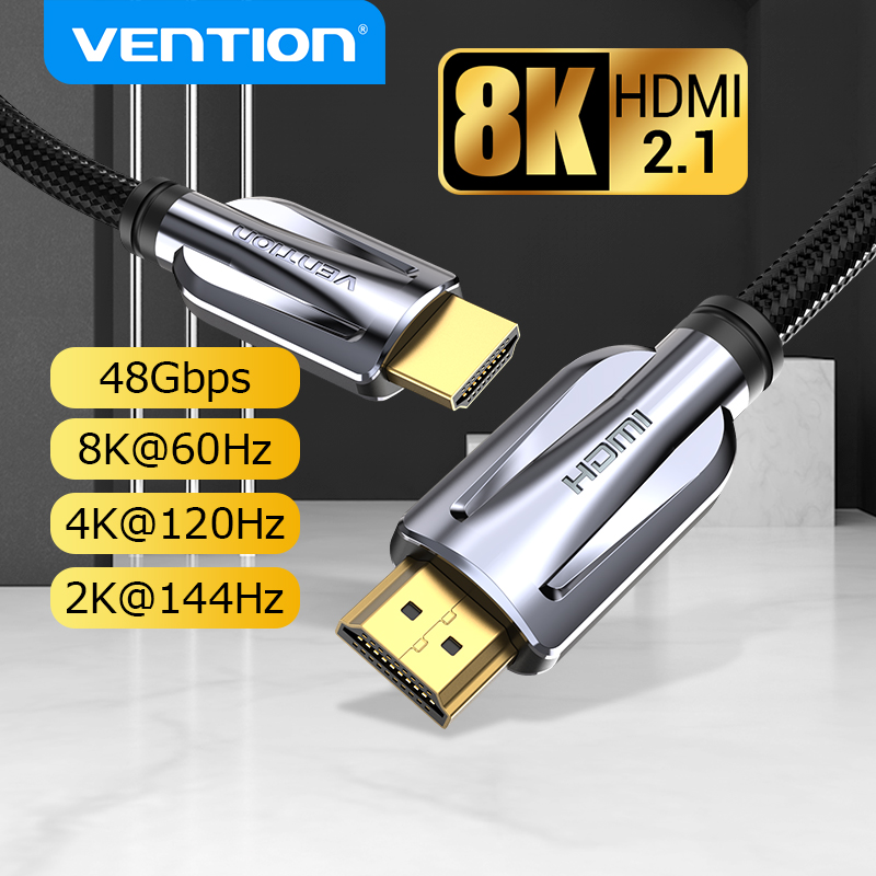 Vention HDMI 2.1 Kabel 8K/60Hz 4K/120Hz 48Gbps HDMI