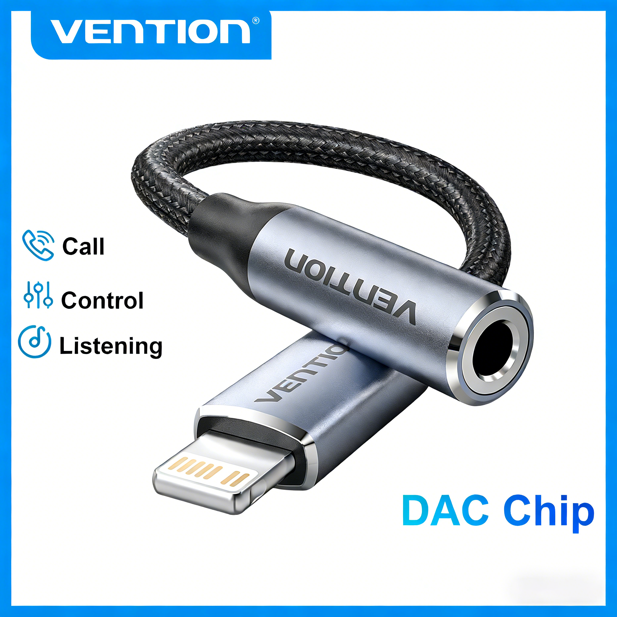 Vention Lightning to 3.5mm Adapter Headphone Audio