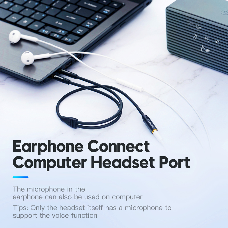 Vention Audio Splitter Headphone Adapter 3.5mm AUX