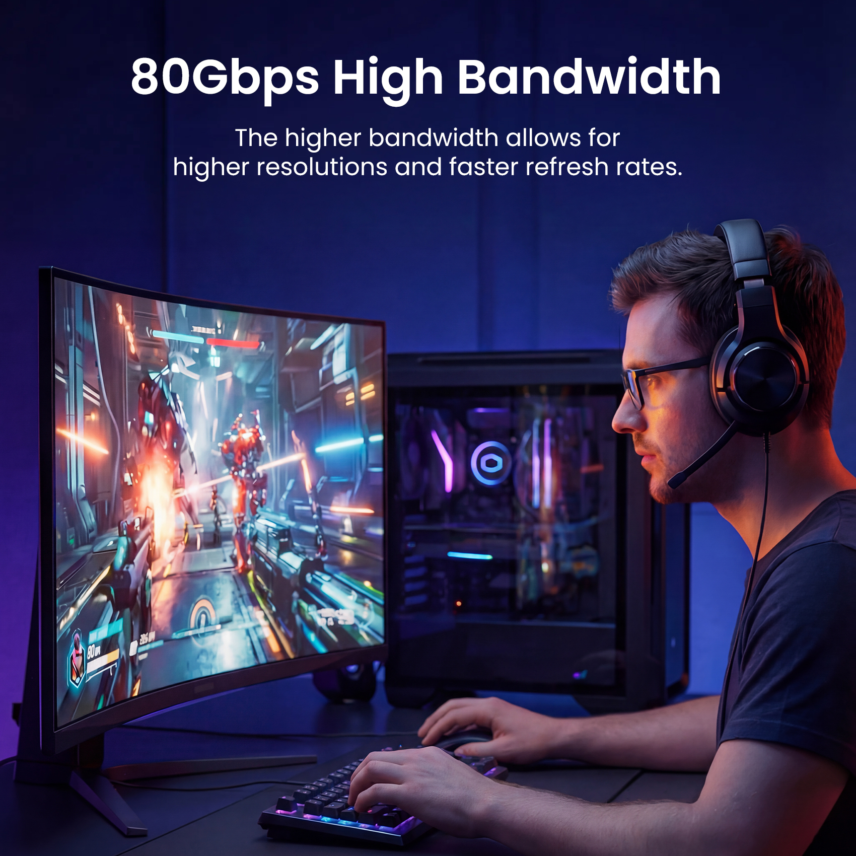 Vention Displayport Cable 16K60Hz Video Audio