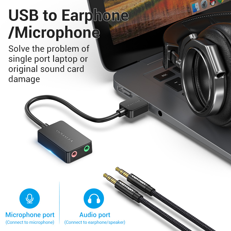 Vention Sound Card USB to 3.5mm Audio Interface