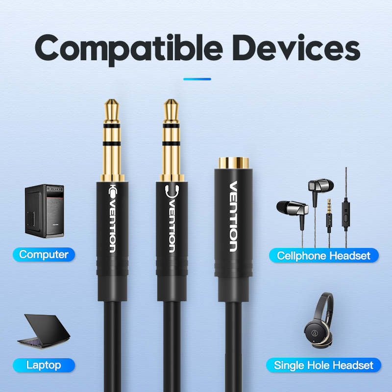 Vention Audio Splitter Headphone Adapter 3.5mm AUX