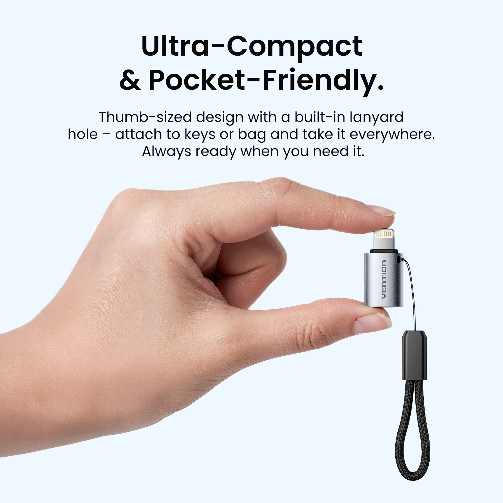 Vention Lighting to USB C OTG Adapter USB-C Female