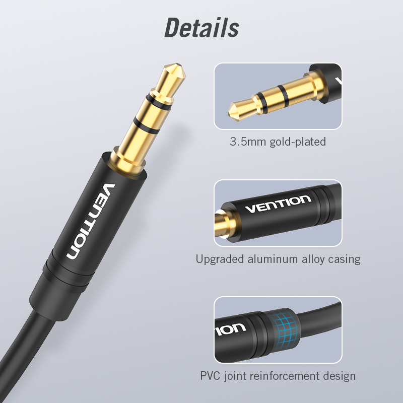 Vention Audio Splitter Jack 3.5 Kabel Male naar Female