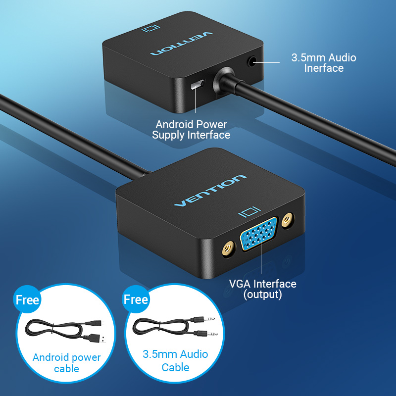 محول فينتون من HDMI إلى VGA ذكر إلى أنثى