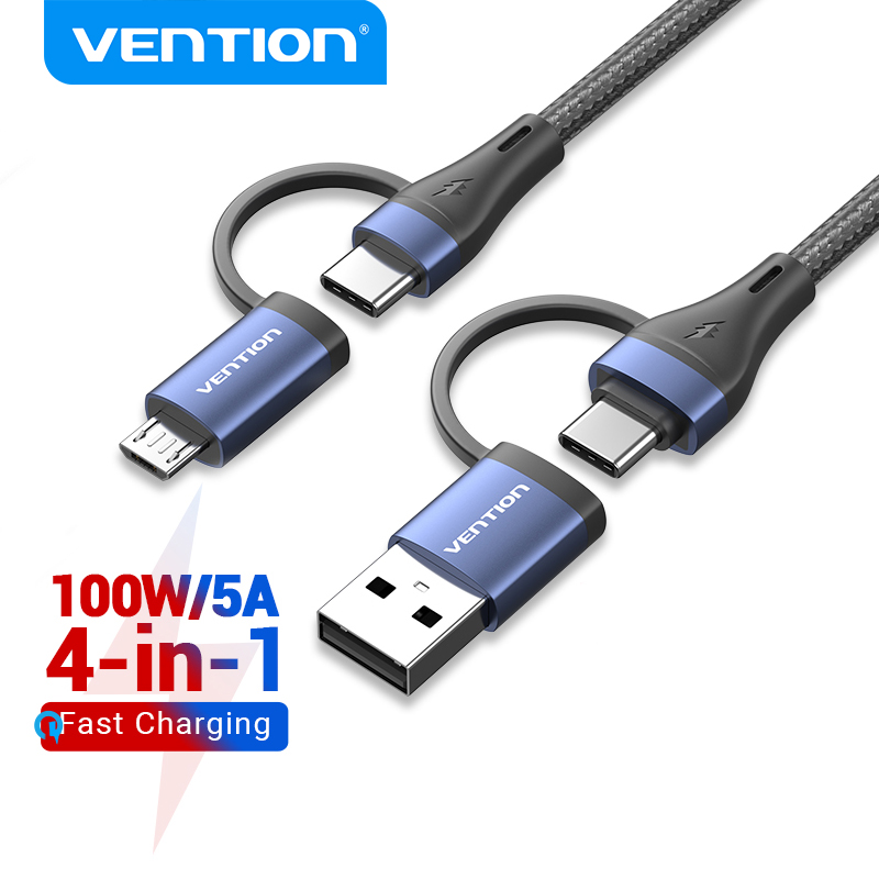 Vention 4 In 1 USB C 100W PD Type C To USB C Fast