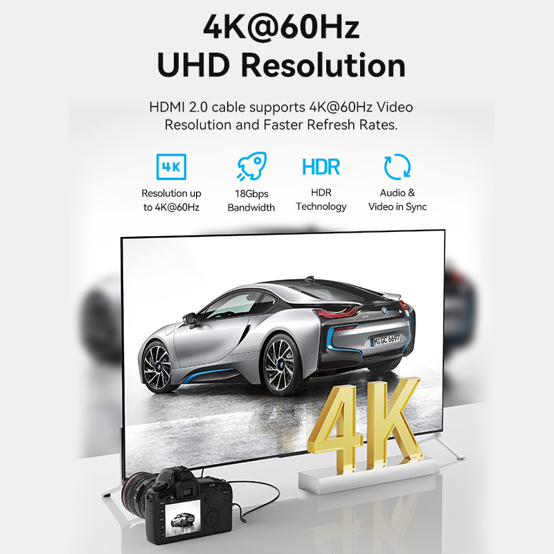 Vention Micro HDMI to HDMI Cable 4K Mini HDMI Male