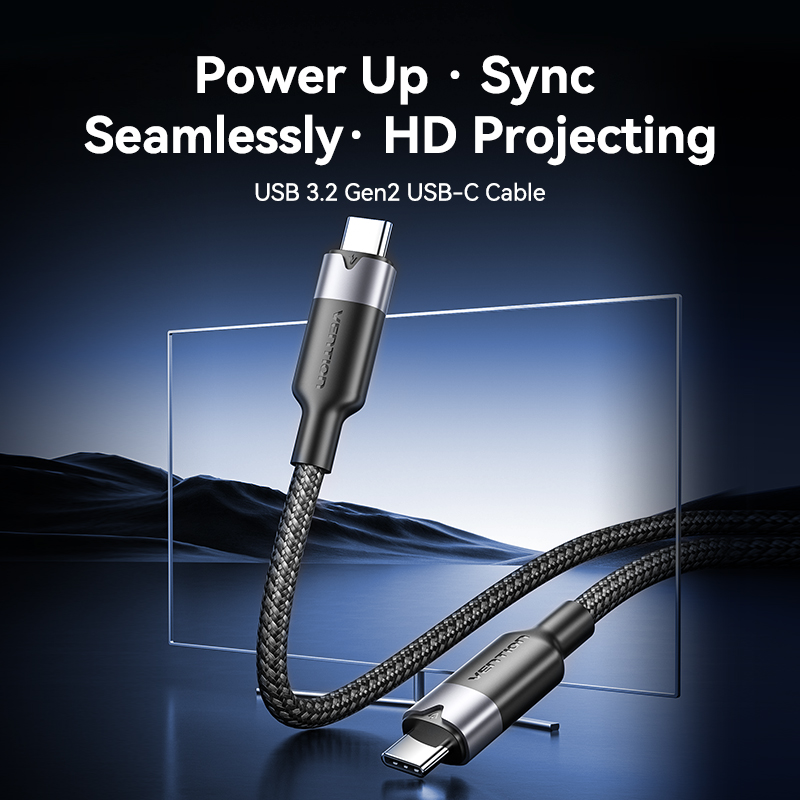 Vention USB C Cable 10Gbps 4K60Hz Cable USB3 Gen2