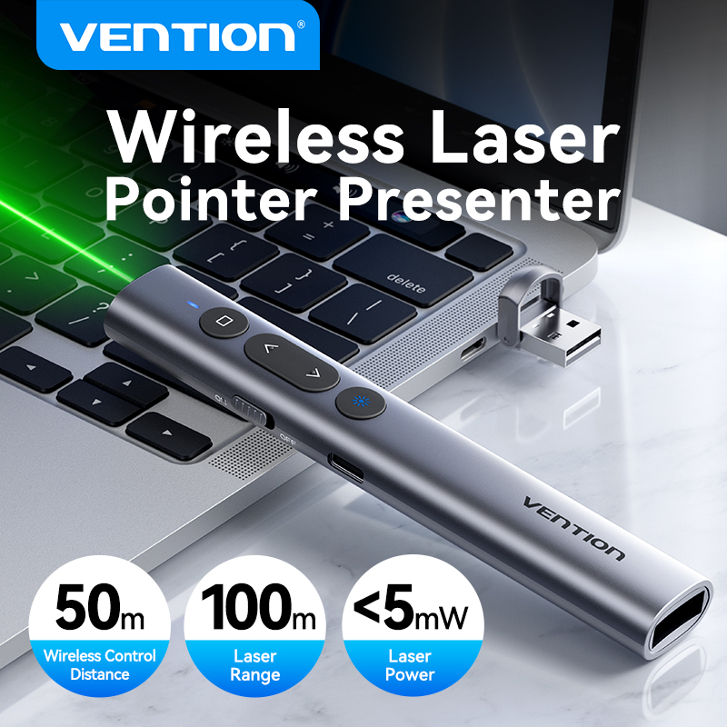 Vention Wireless Laser Pointer Presenter 100m 2.4Ghz