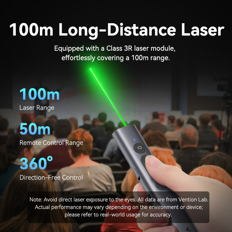 Vention Wireless Laser Pointer Presenter 100m 2.4Ghz