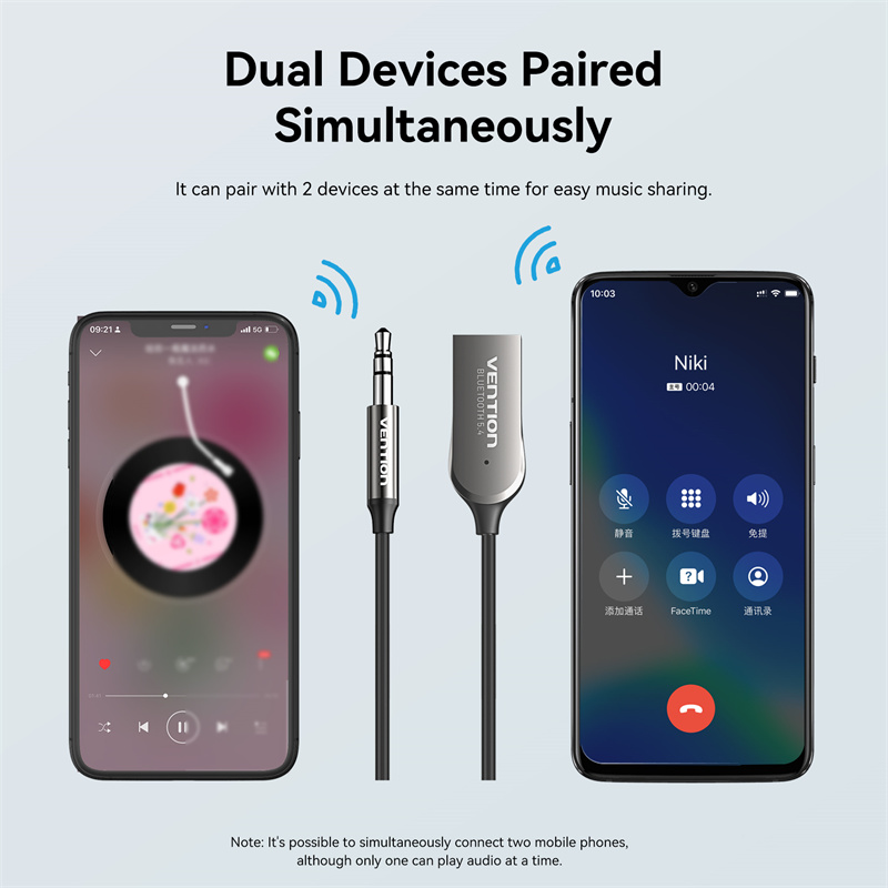 Vention Bluetooth Audio Receiver Car Adapter USB