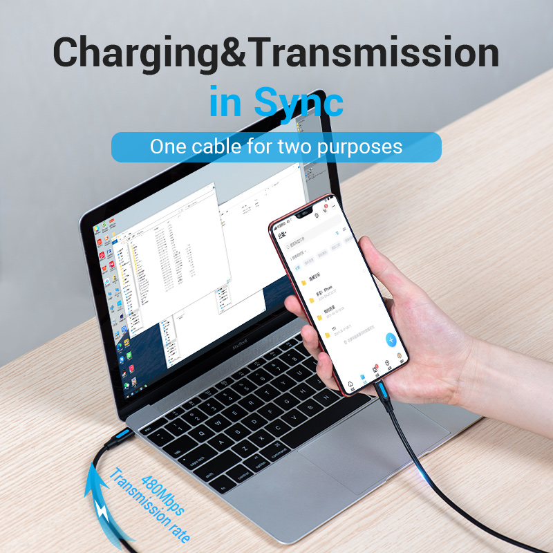 Vention Type C to Micro USB Cable Fast Charging Type-C