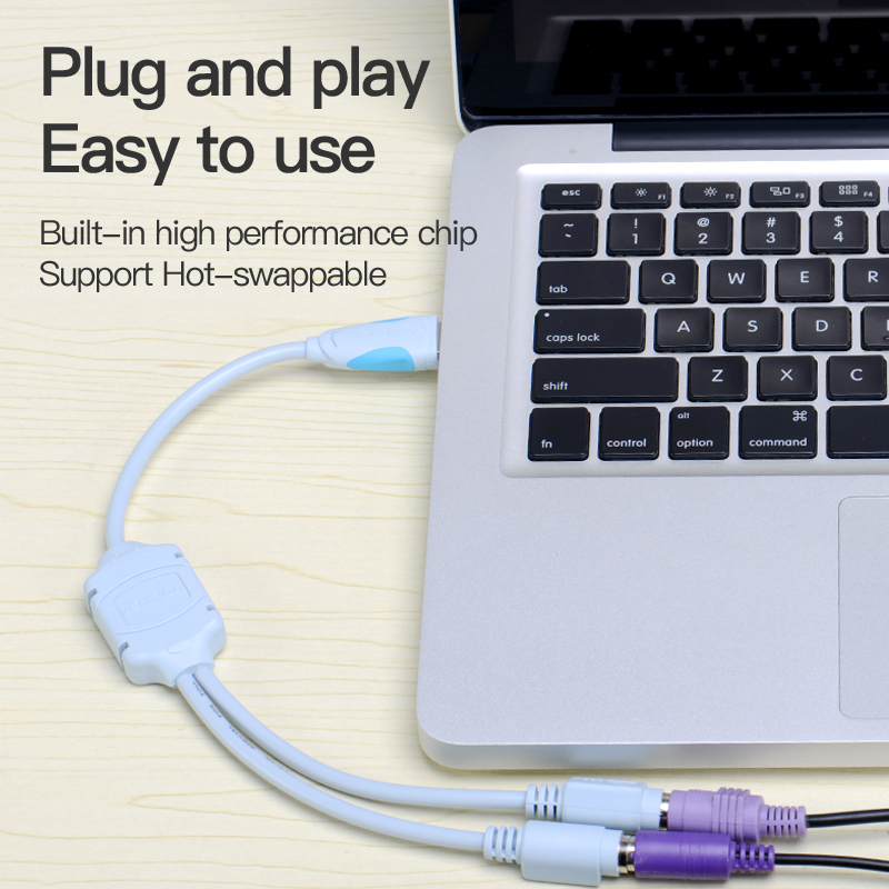 Vention USB to PS2 Converter Cable USB Male to PS/2