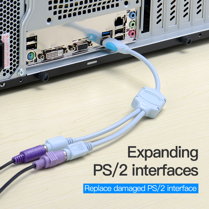 Vention USB to PS2 Converter Cable USB Male to PS/2