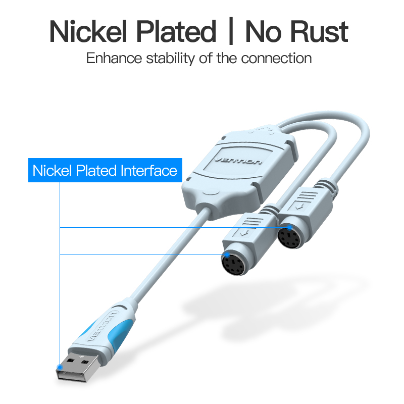 Vention USB to PS2 Converter Cable USB Male to PS/2