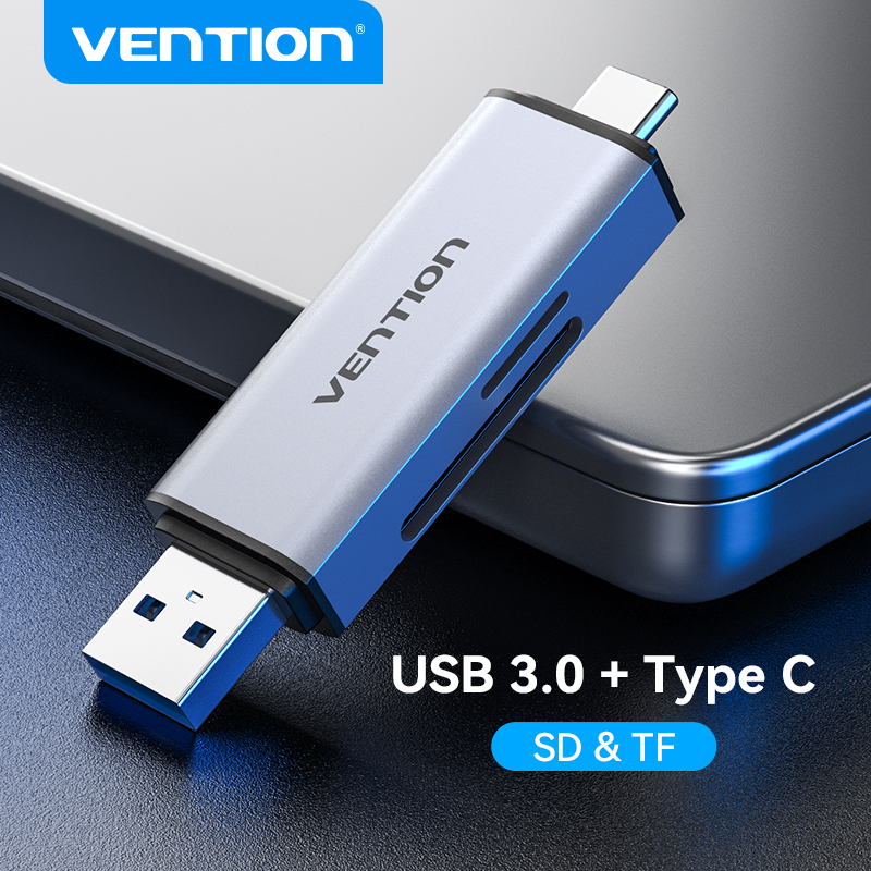 Vention SD Card Reader USB Type C to Micro SD TF Card