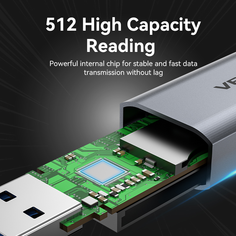 Vention SD Card Reader USB Type C to Micro SD TF Card