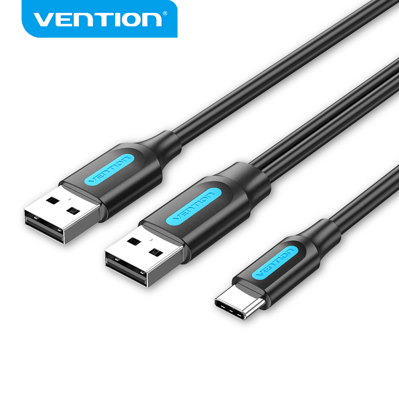 Vention Type C Dual USB with Power Supply 3A Fast