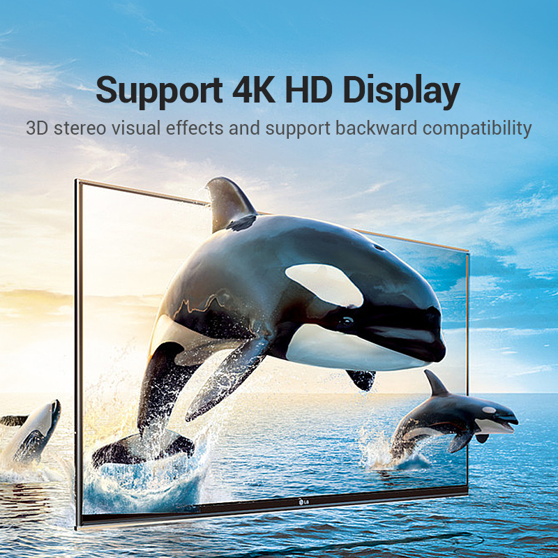 Vention HDMI Adapter 90 270 Degree Right Angle Male