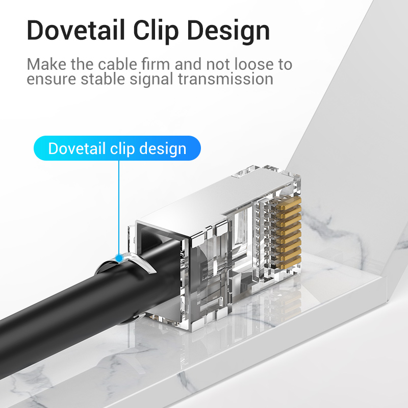 Vention Cat7 RJ45 Connector Cat7/6/5e STP 8P8C Modular