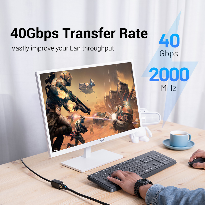 Vention Cat8 Ethernet hosszabbító kábel SFTP 40Gbps