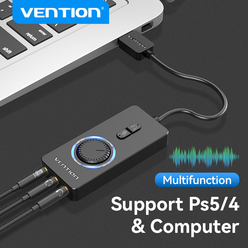 Vention USB External Sound Card USB to 3.5mm Audio