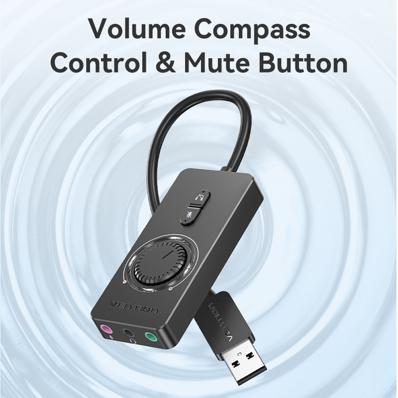 Vention USB External Sound Card USB to 3.5mm Audio