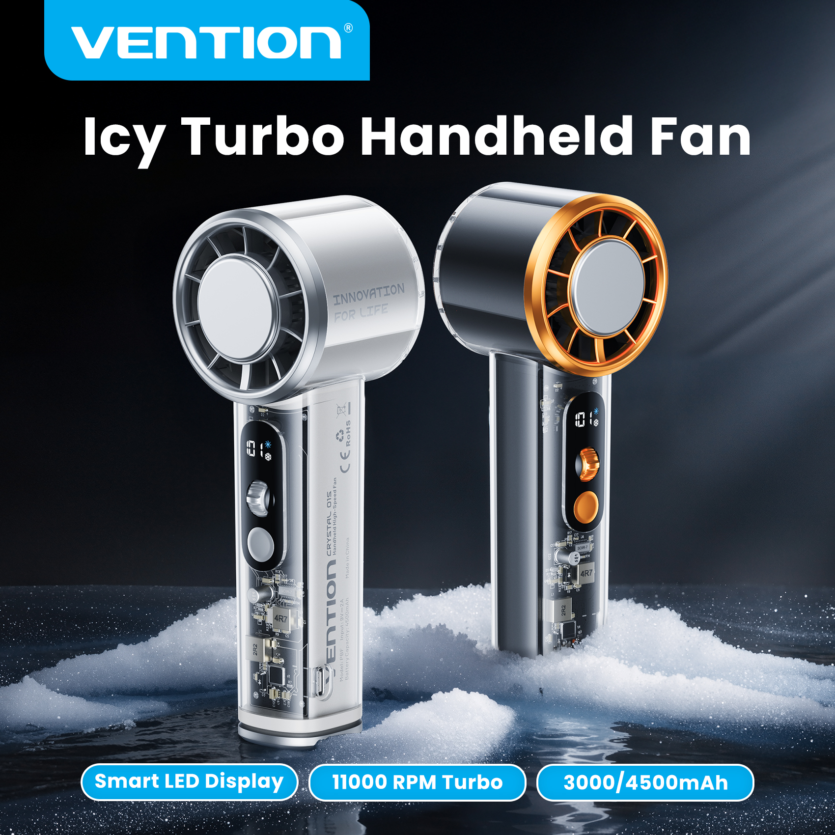 Vention Superconductive Cooling Handheld Fan 11000 RPM