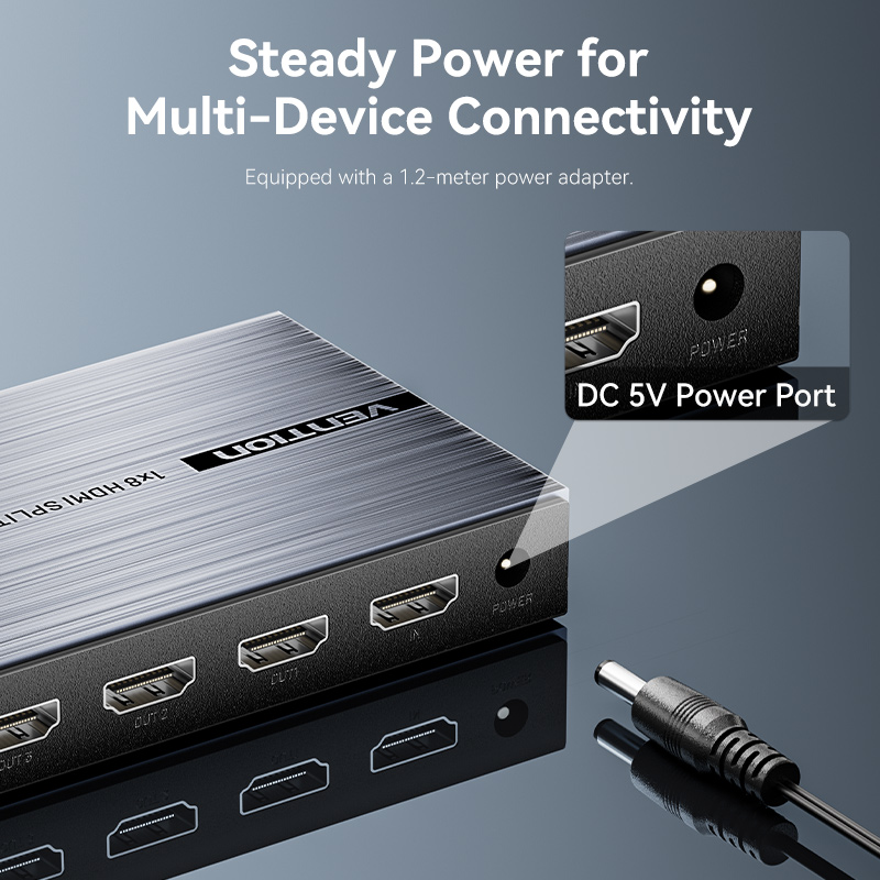Vention HDMI Splitter 1 In 8 Out Adapter 4K 60Hz HDMI