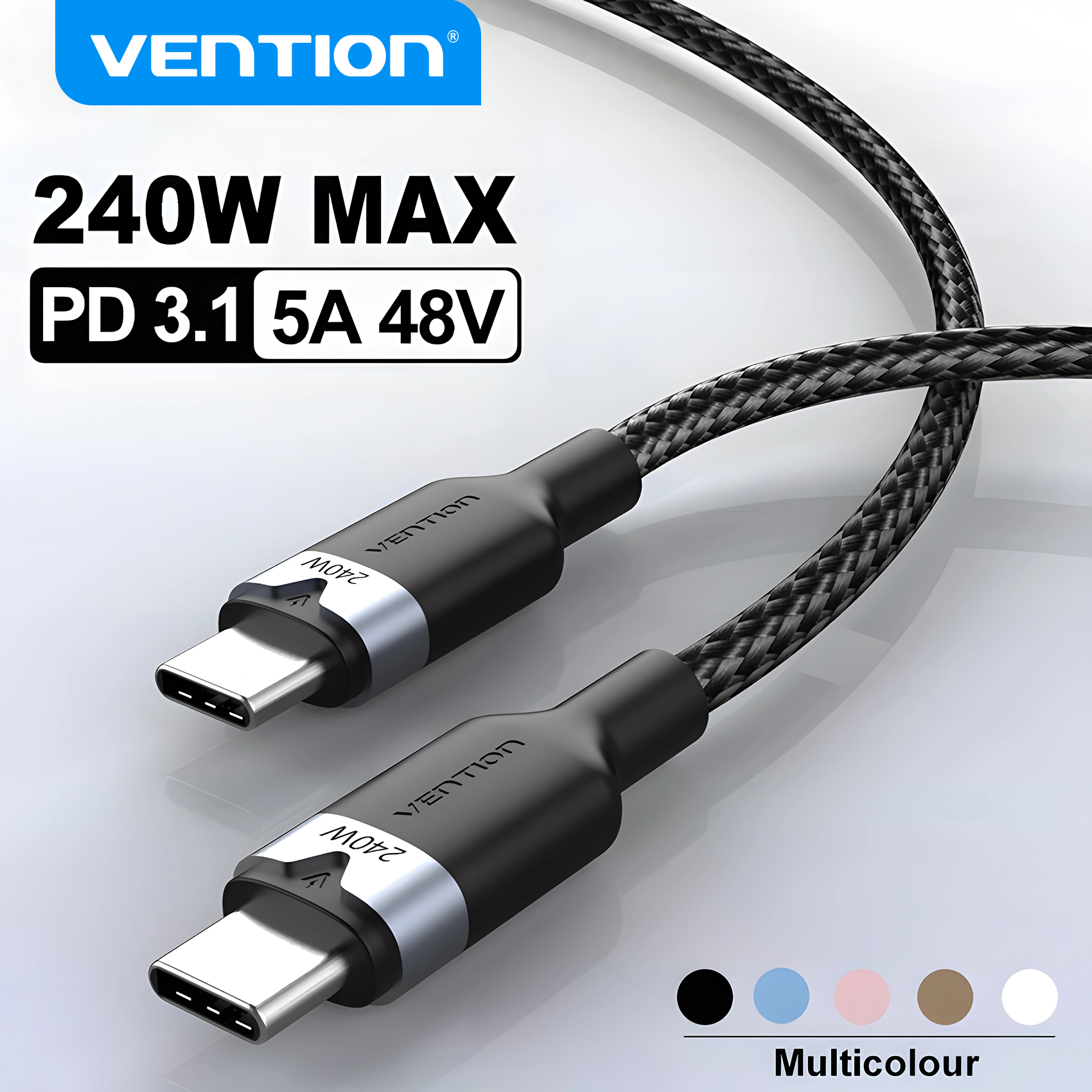 Καλώδιο γρήγορης φόρτισης PD3.1 Vention 240W USB C σε