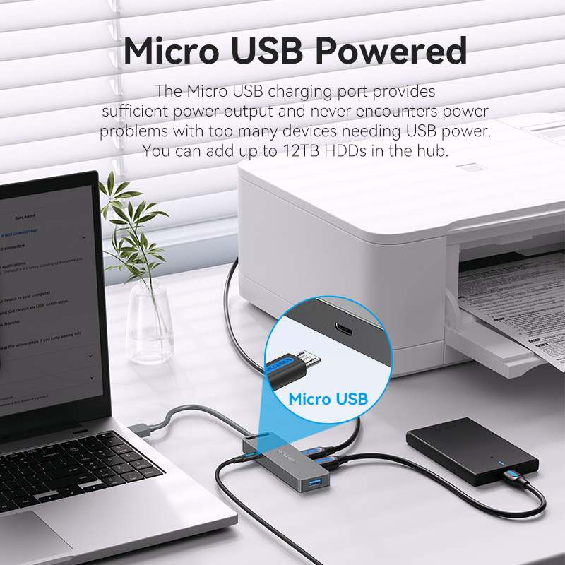 Vention USB Hub High Speed 4 Ports Multi USB 3.0