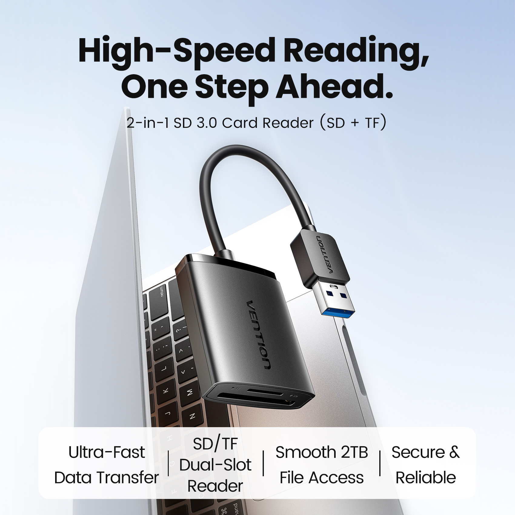 Vention USB 3.0 Card Reader OTG Type C to SD TF Memory