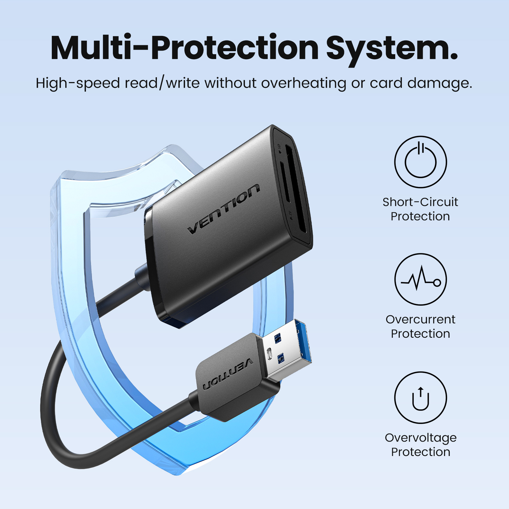 Vention USB 3.0 Card Reader OTG Type C to SD TF Memory
