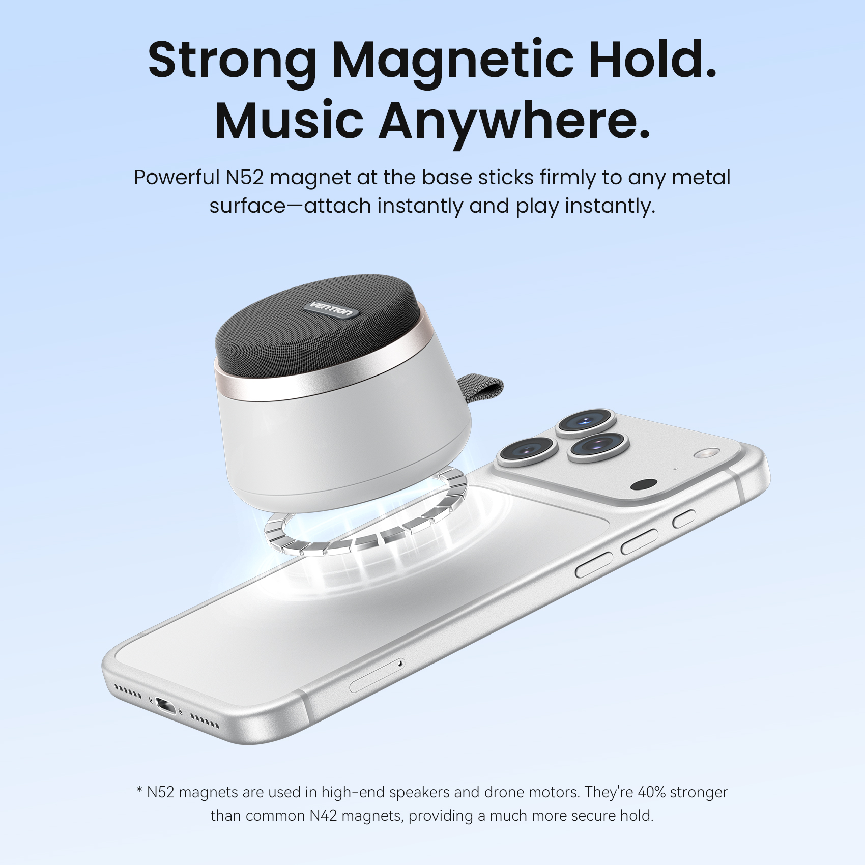 Vention Magnetic Portable Bluetooth Speaker IPX6