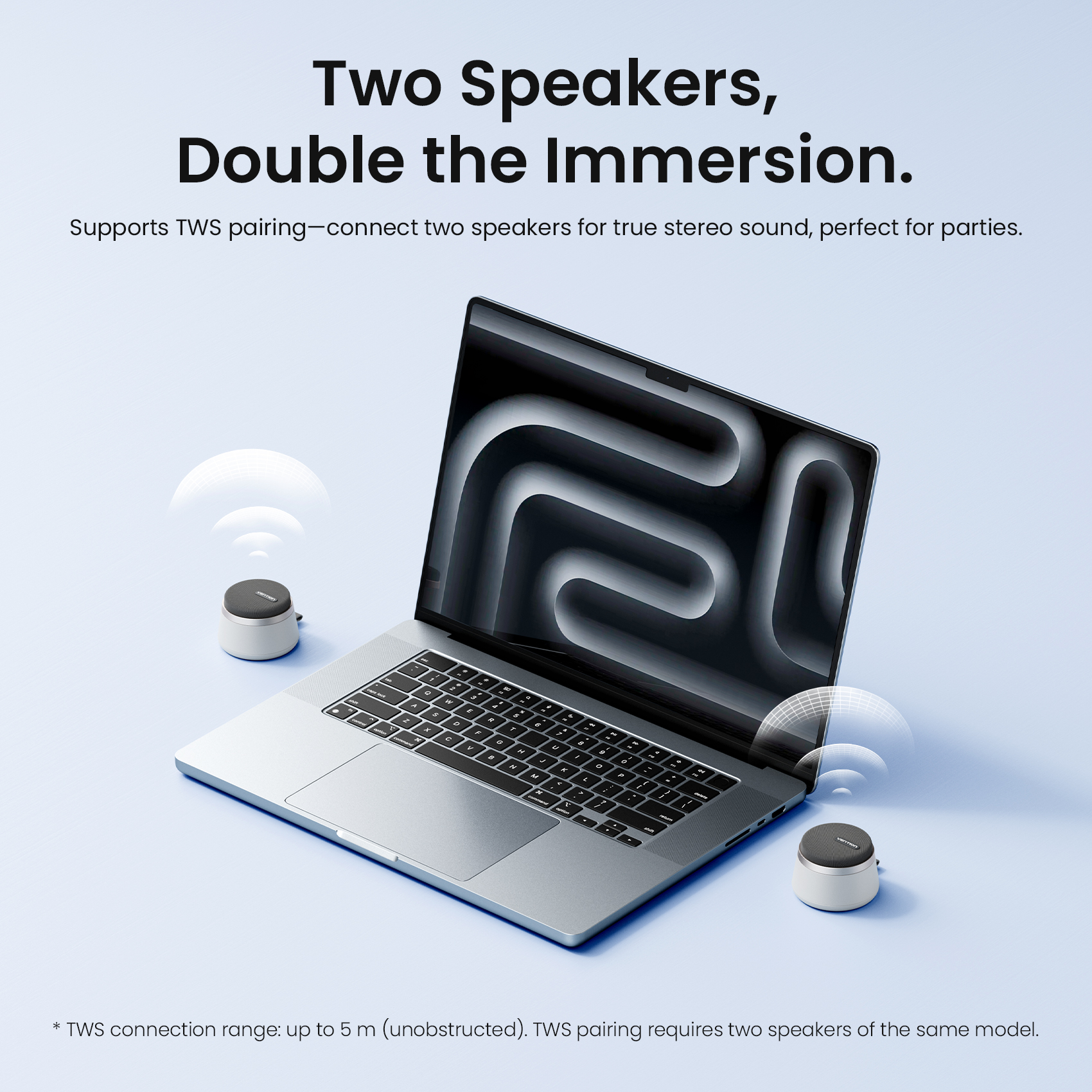 Vention Magnetic Portable Bluetooth Speaker IPX6
