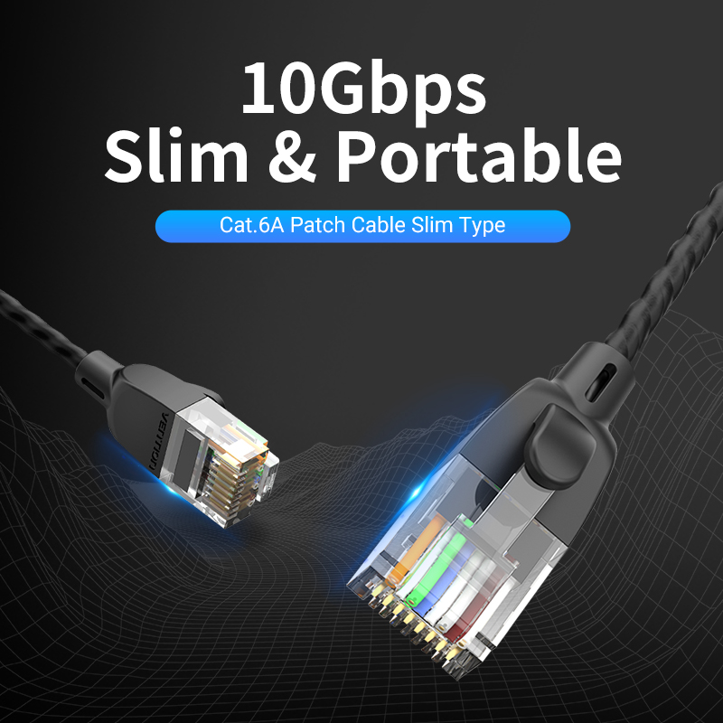 Cablu Ethernet Vention Cat. 6 A 10 Gbps UTP RJ 45 Slim