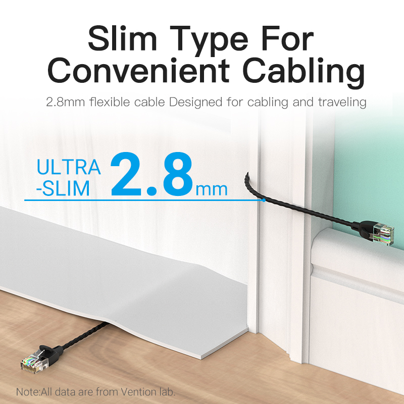 Cablu Ethernet Vention Cat. 6 A 10 Gbps UTP RJ 45 Slim