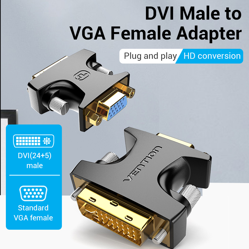 Vention DVI to VGA 24+5 Adapter DVI-I Male to VGA