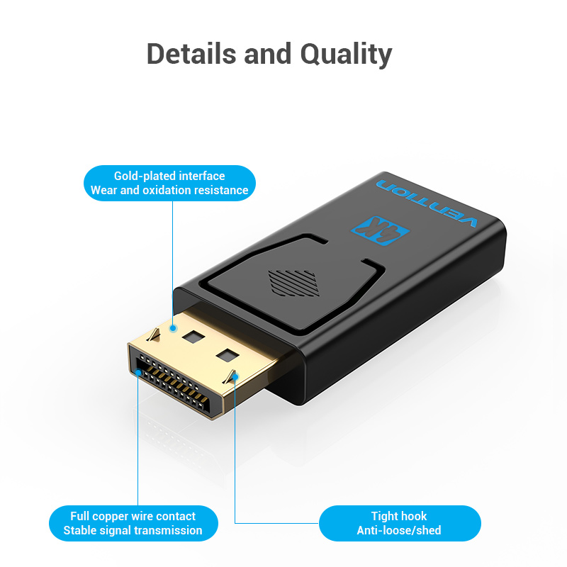 Adaptador Vention DisplayPort para HDMI 4K Macho DP