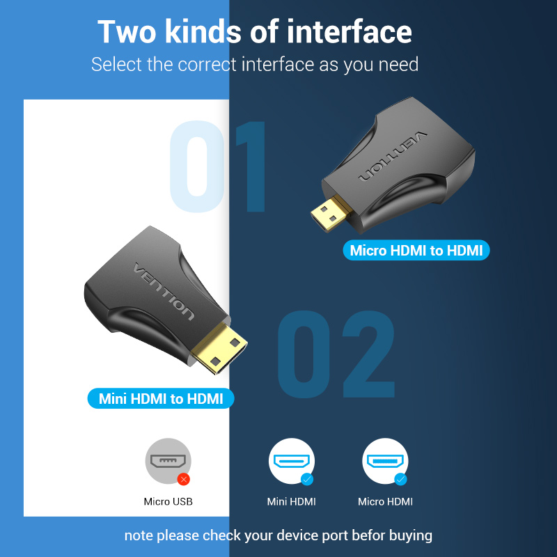 Vention Micro HDMI Adapter 1080P Micro HDMI Male